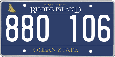 RI license plate 880106