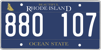 RI license plate 880107