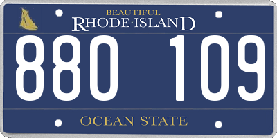 RI license plate 880109