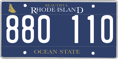 RI license plate 880110
