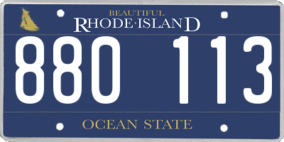 RI license plate 880113