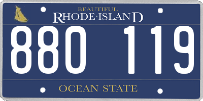 RI license plate 880119