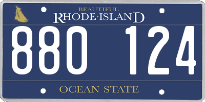 RI license plate 880124