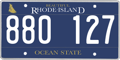 RI license plate 880127
