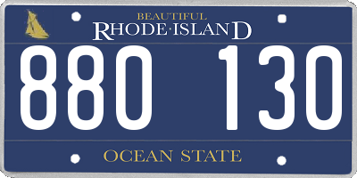 RI license plate 880130