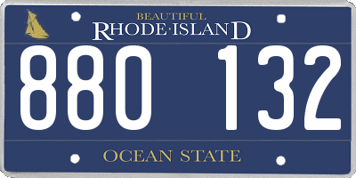RI license plate 880132
