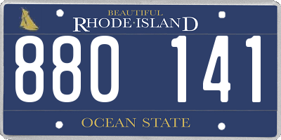 RI license plate 880141