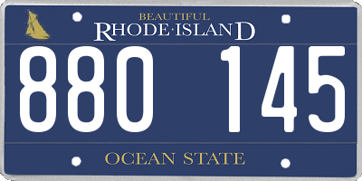 RI license plate 880145