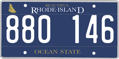 RI license plate 880146