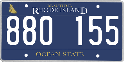 RI license plate 880155