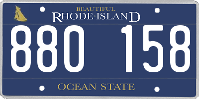 RI license plate 880158