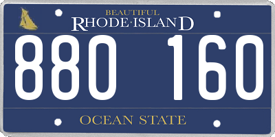 RI license plate 880160