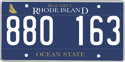 RI license plate 880163