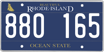 RI license plate 880165