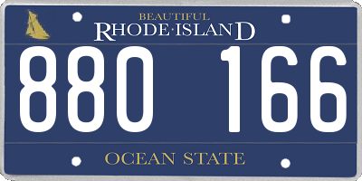 RI license plate 880166