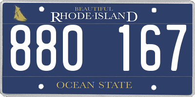 RI license plate 880167