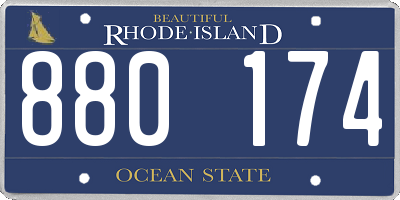 RI license plate 880174