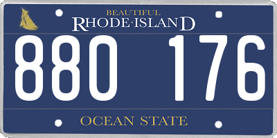RI license plate 880176