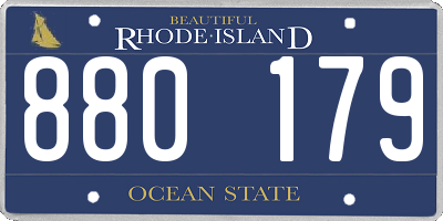 RI license plate 880179