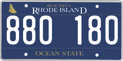 RI license plate 880180