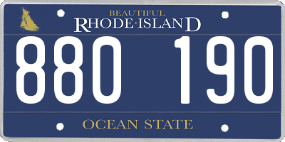 RI license plate 880190