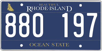 RI license plate 880197