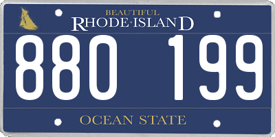 RI license plate 880199