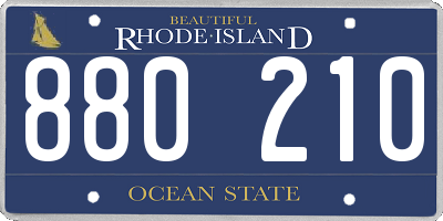 RI license plate 880210