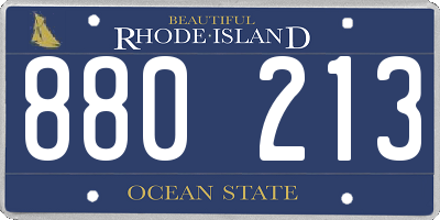 RI license plate 880213