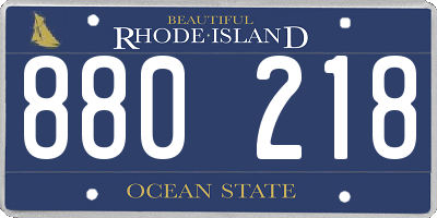 RI license plate 880218