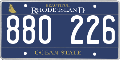 RI license plate 880226