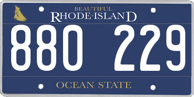 RI license plate 880229