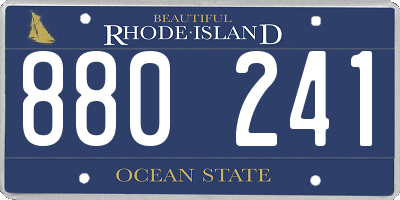 RI license plate 880241
