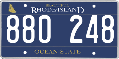 RI license plate 880248