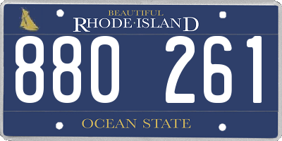 RI license plate 880261