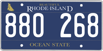 RI license plate 880268