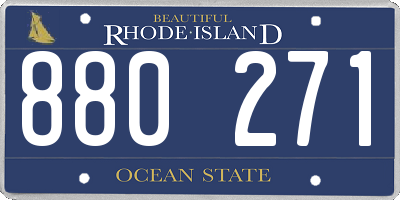 RI license plate 880271