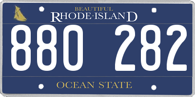 RI license plate 880282