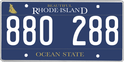 RI license plate 880288