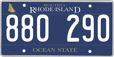 RI license plate 880290