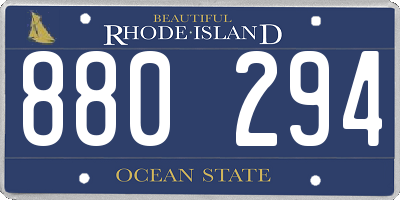 RI license plate 880294