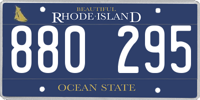RI license plate 880295