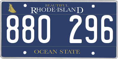 RI license plate 880296