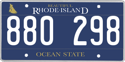 RI license plate 880298