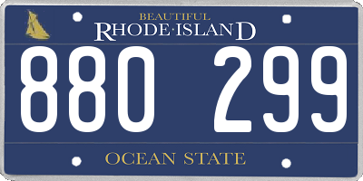RI license plate 880299