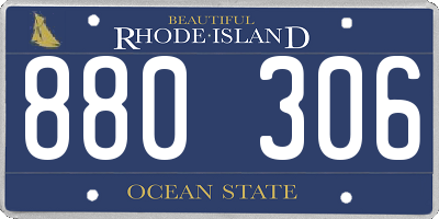 RI license plate 880306