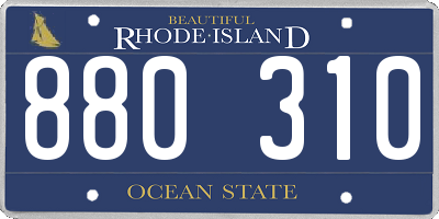 RI license plate 880310