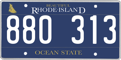 RI license plate 880313