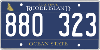 RI license plate 880323