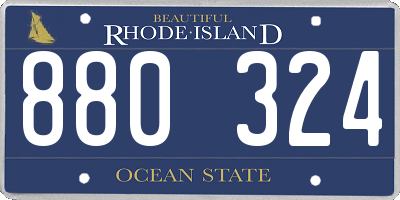 RI license plate 880324